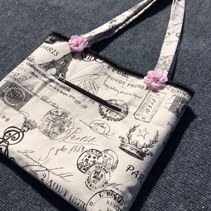 Handmade Paris Tote Bag